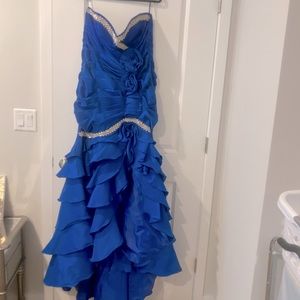 Jovani Royal Blue Strapless Prom Dress